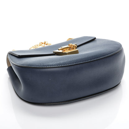 Chloe Grained Lambskin Drew Shoulder Bag Denim Blue 4 of 6