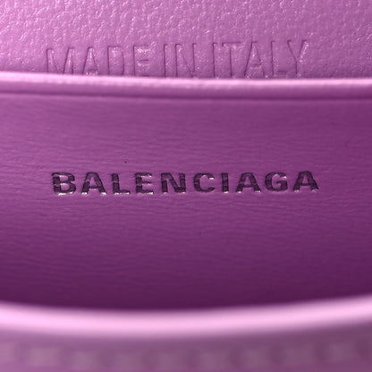 Balenciaga Shiny Box Calfskin Tonal B Hourglass Top Handle Bag Mini Lilac 6 of 10