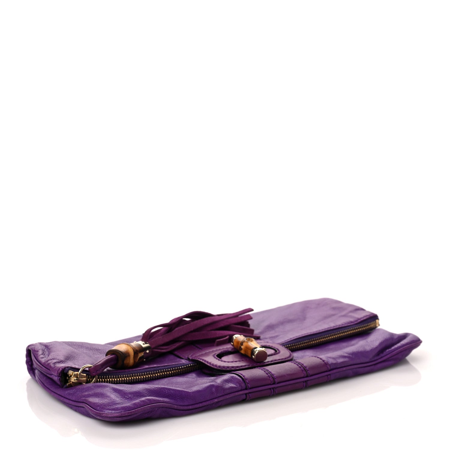 Gucci Calfskin Lucy Folded Clutch Purple 4 of 7