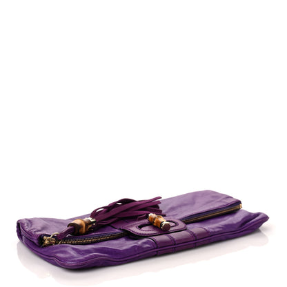 Gucci Calfskin Lucy Folded Clutch Purple 4 of 7