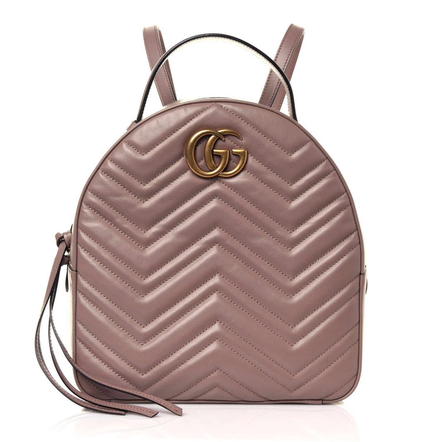 Gucci Calfskin Matelasse GG Marmont Backpack Porcelain Rose 1 of 12
