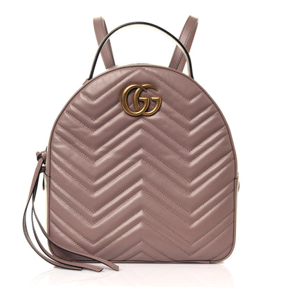 Gucci Calfskin Matelasse GG Marmont Backpack Porcelain Rose 1 of 12