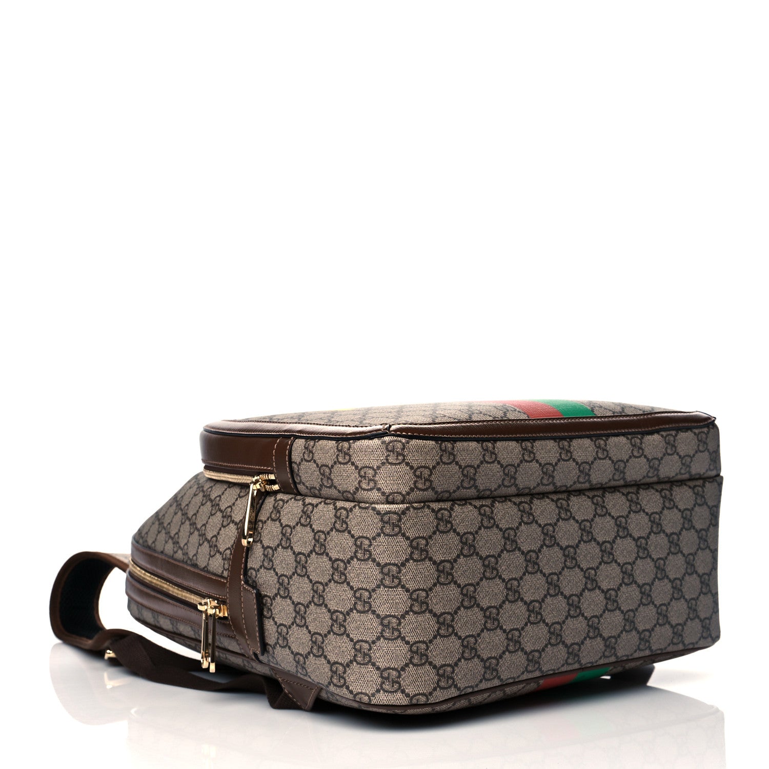 Gucci GG Supreme Monogram Azalea Calfskin Fake/Not Retro Interlocking G Day Backpack Beige Ebony Brown Sugar 3 of 10