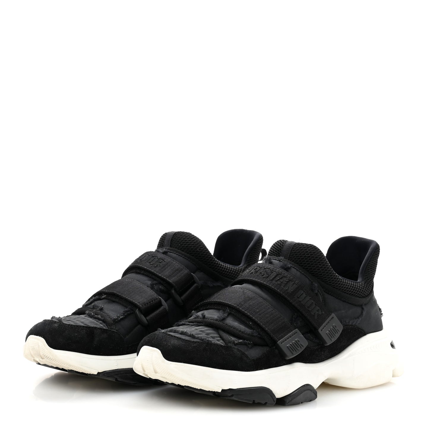 Technical Fabric Nylon Camouflage Womens D-Wander Sneakers 41 Black
