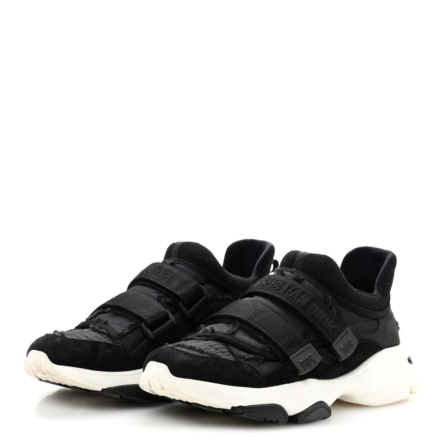 Christian Dior Technical Fabric Nylon Camouflage Womens D-Wander Sneakers 41 Black 4 of 10