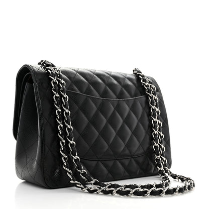 Chanel Caviar Quilted Jumbo Double Flap Black 2 of 10