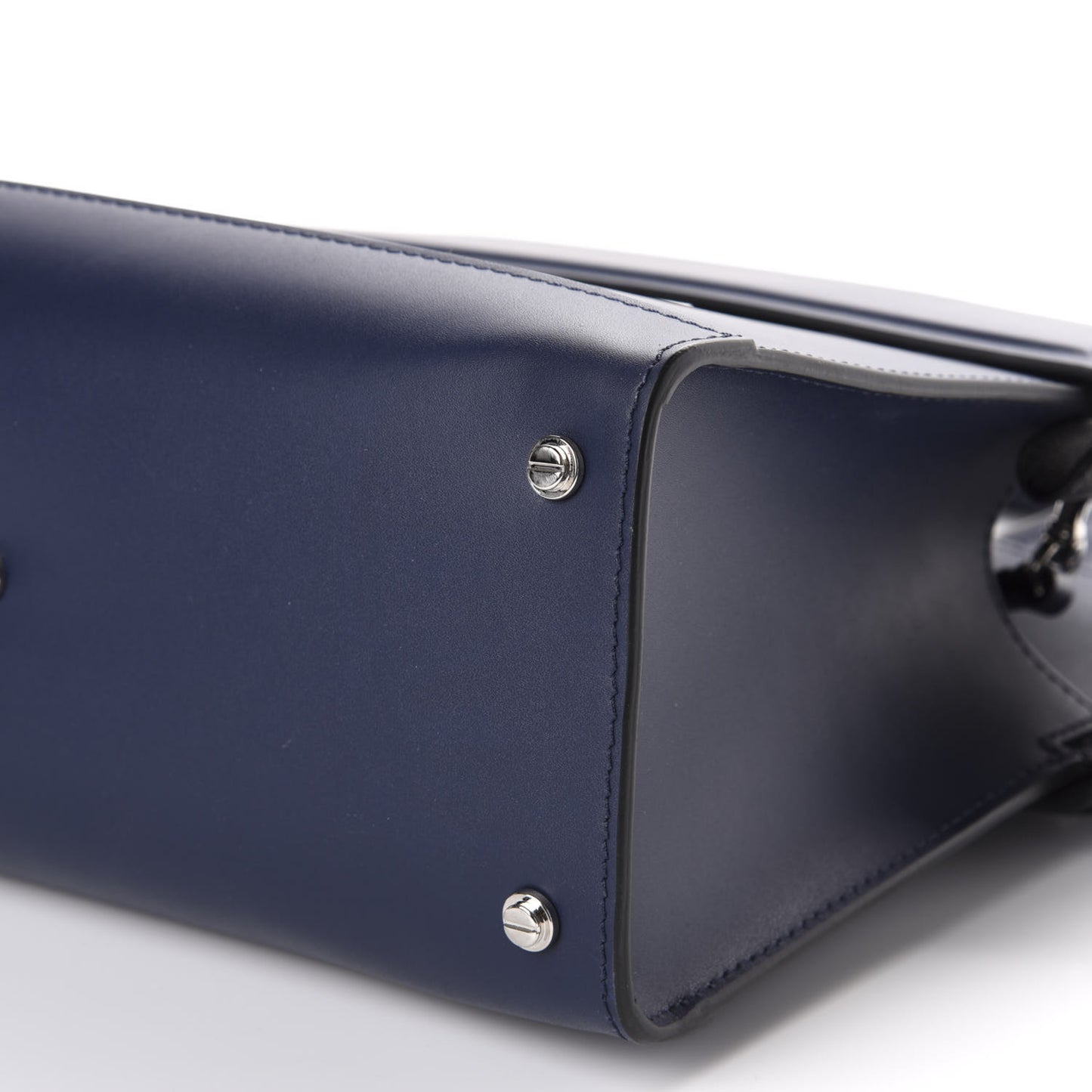 Smooth Calfskin Small Horizon Satchel Navy