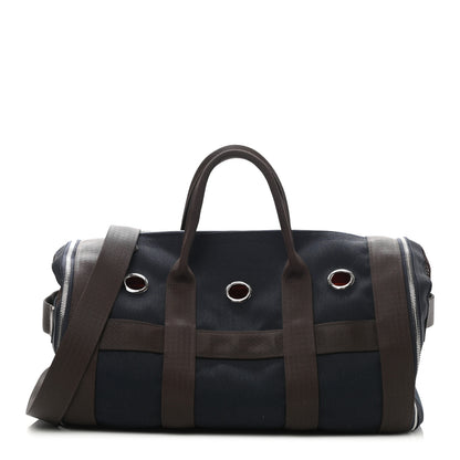 Hermes Fabric Carrying Dog Bag Navy 1 of 10