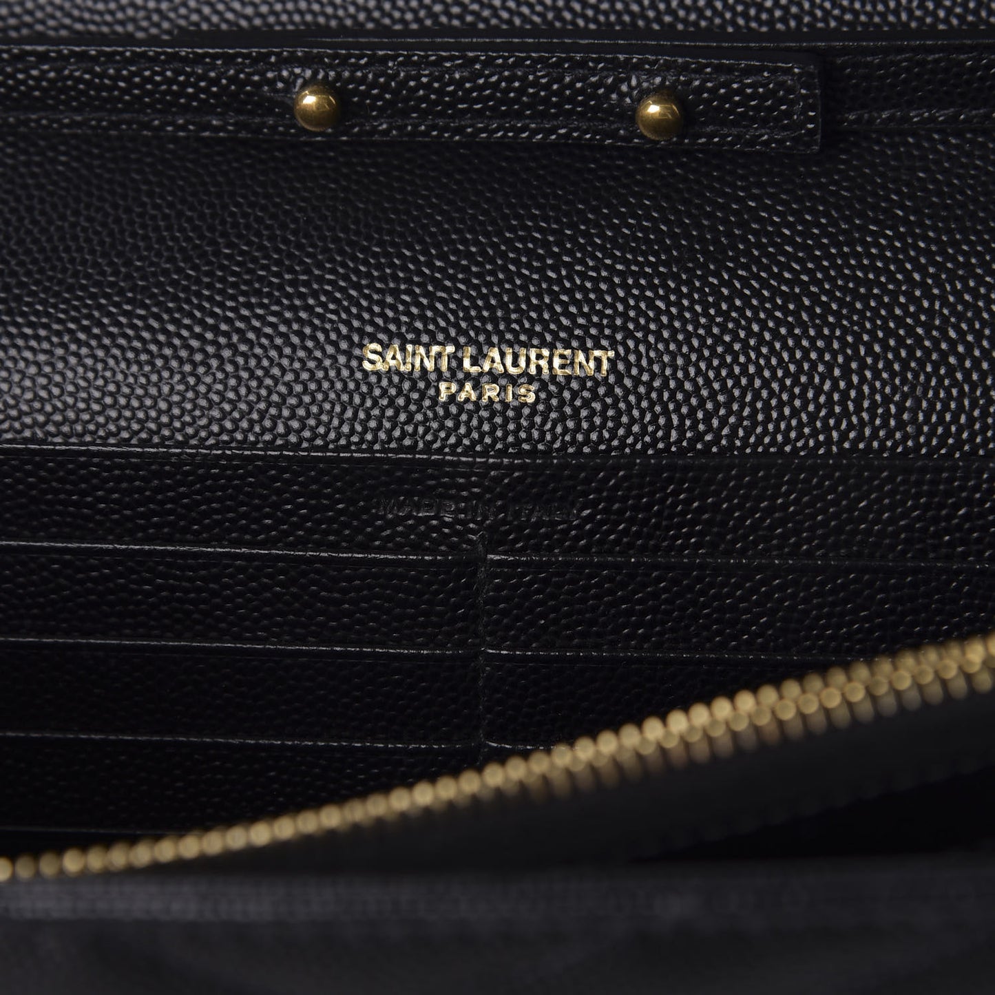 Grain De Poudre Matelasse Chevron Monogram Chain Wallet Black