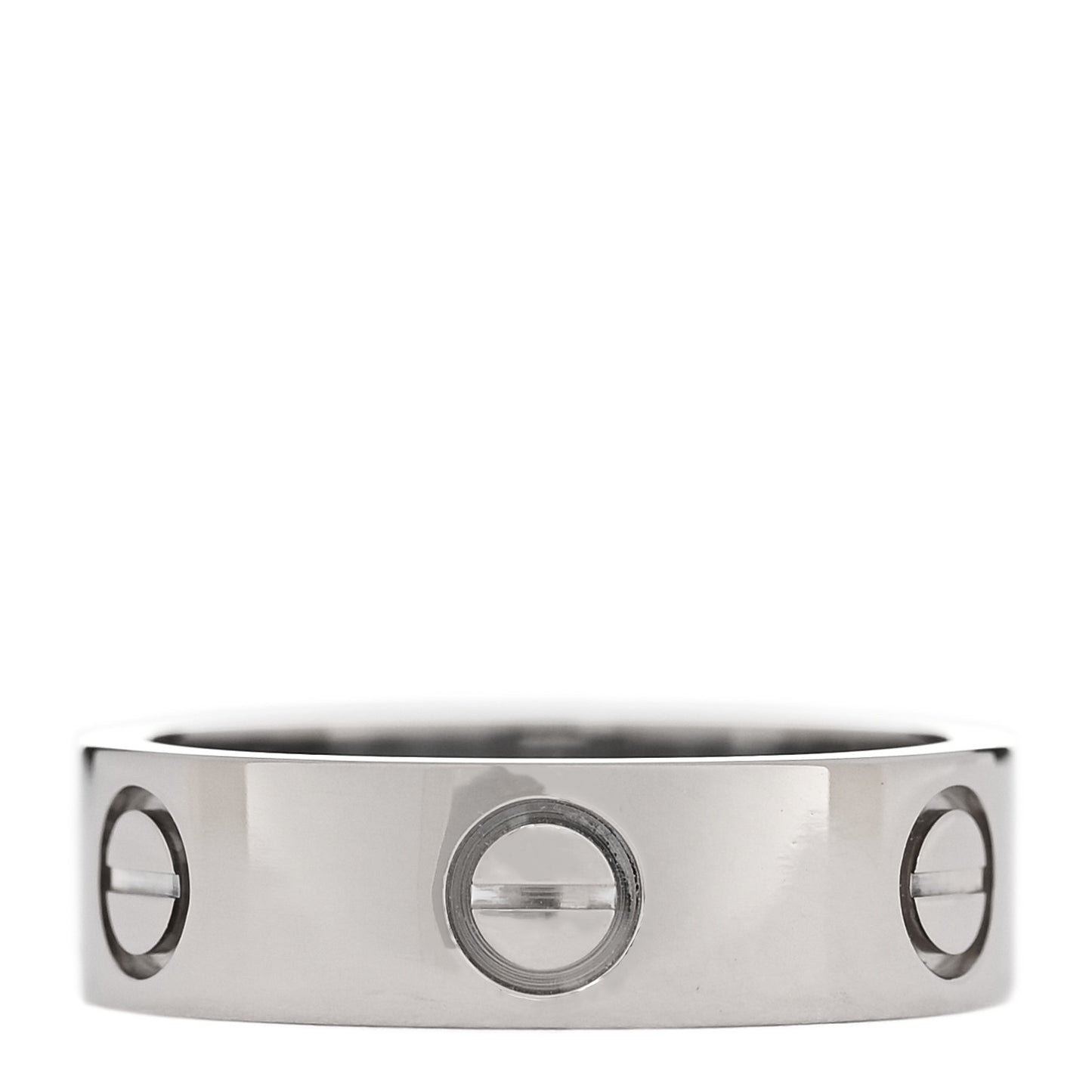 18K White Gold 5.5mm LOVE Ring 53 6.5