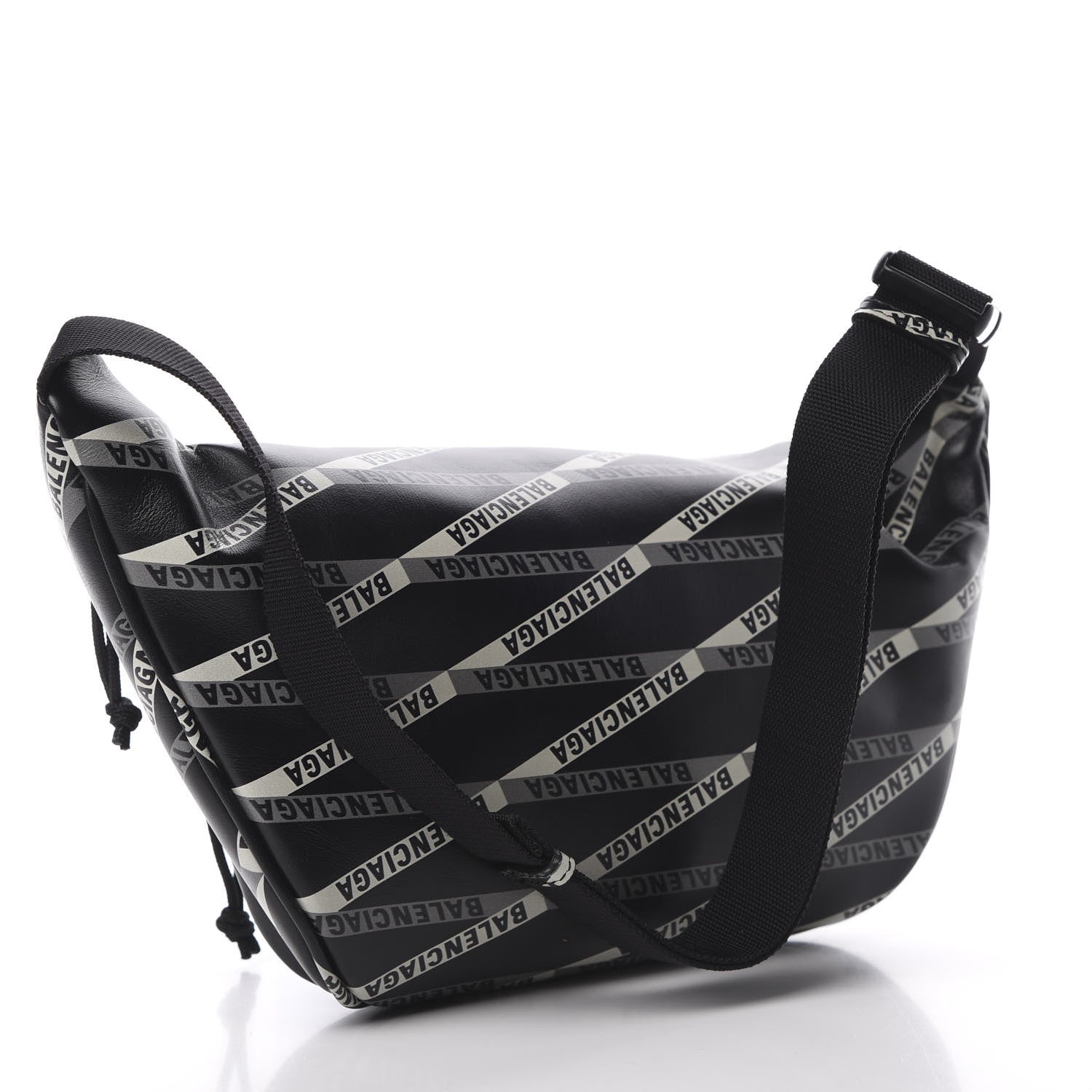 Balenciaga Smooth Calfskin Losange Monogram Explorer Belt Bag Black Grey 3 of 10