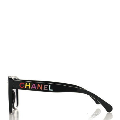 Chanel Acetate Polarized Butterfly Sunglasses 71548 Black 3 of 7