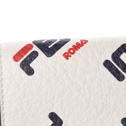 Fendi X FILA Vitello Mania Micro Tri-Fold Wallet White 8 of 9