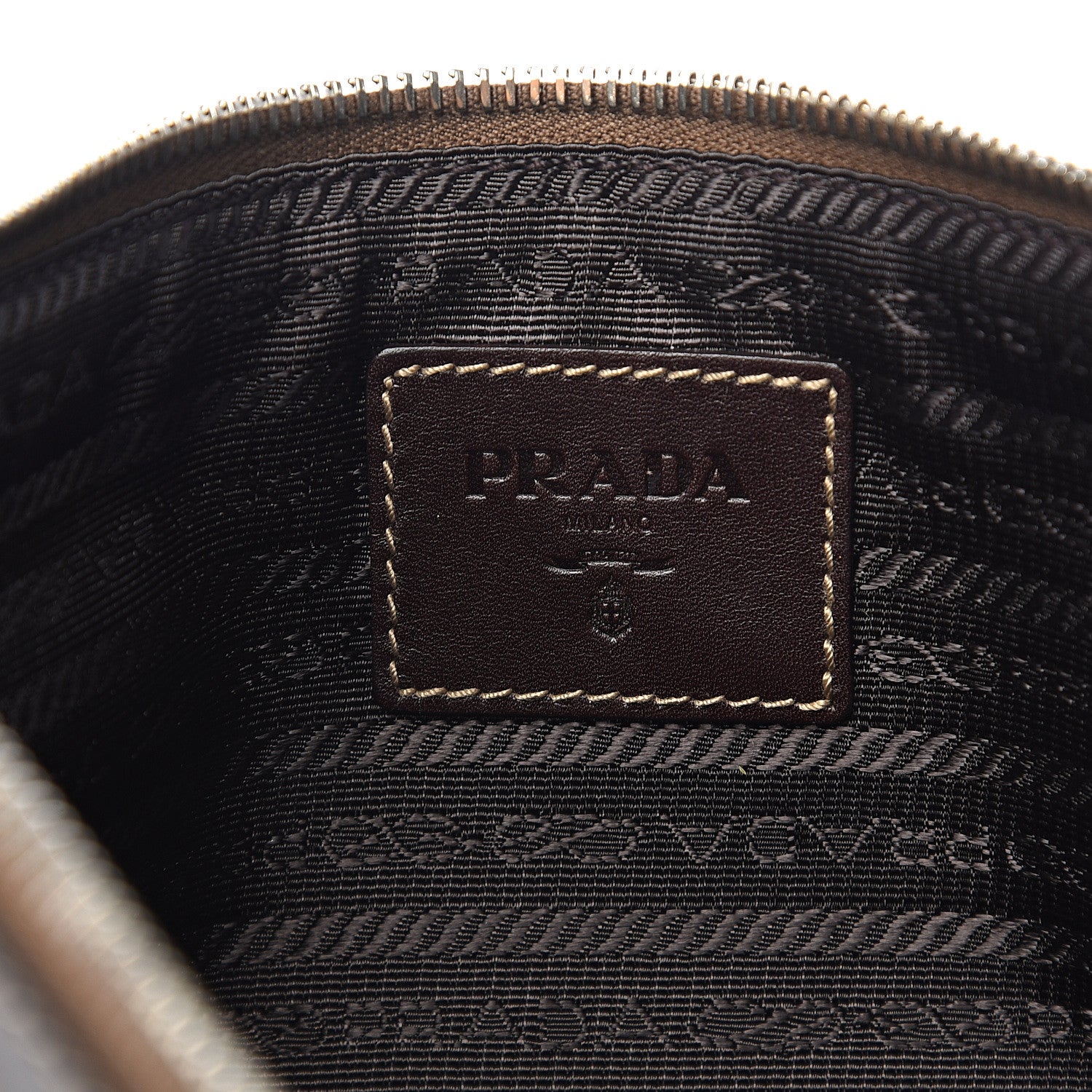 Prada Jacquard Logo Pouch Corda Bruciato 5 of 6