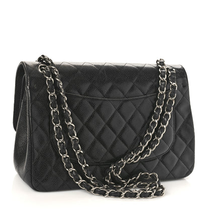Chanel Caviar Quilted Jumbo Double Flap Black 3 of 10