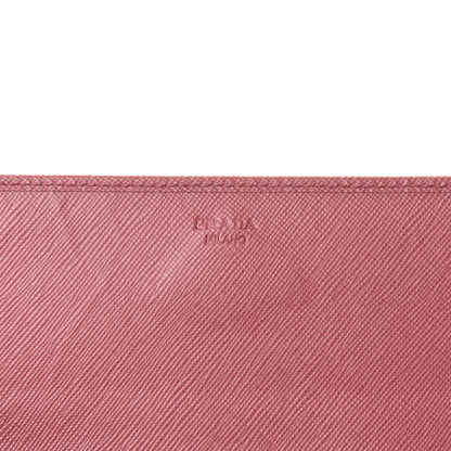 Prada Saffiano Metal Oro Chain Wallet Peonia 8 of 12