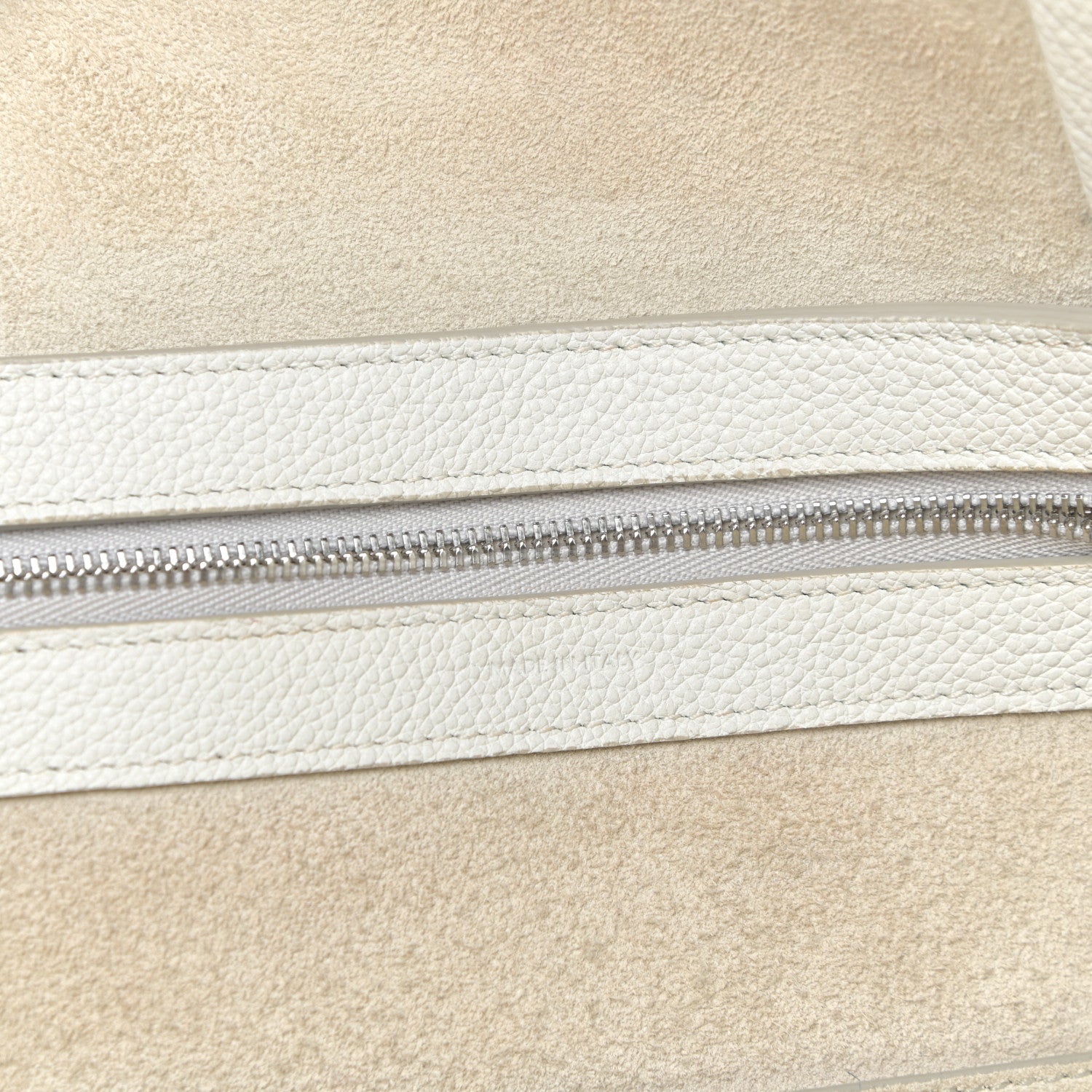Celine Soft Grained Calfskin Small Belt Cabas Light Grey 8 of 18