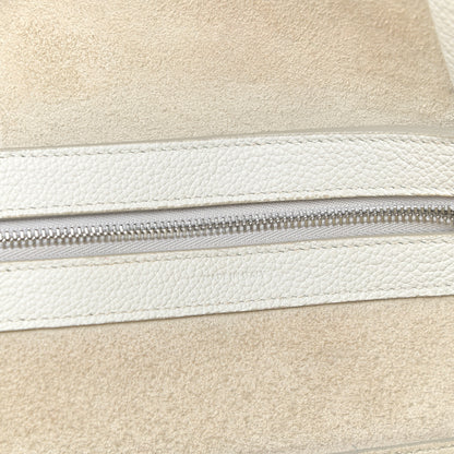 Celine Soft Grained Calfskin Small Belt Cabas Light Grey 8 of 18
