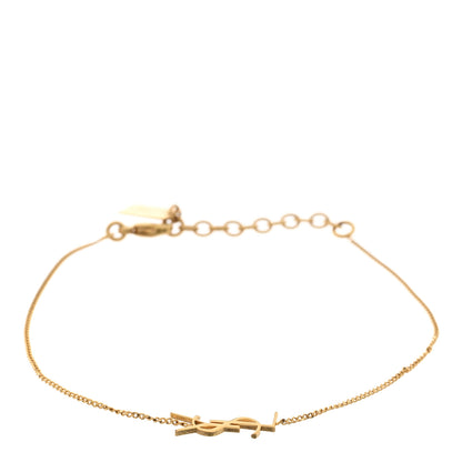 Saint Laurent Brass Monogram Charm Bracelet 1 of 5