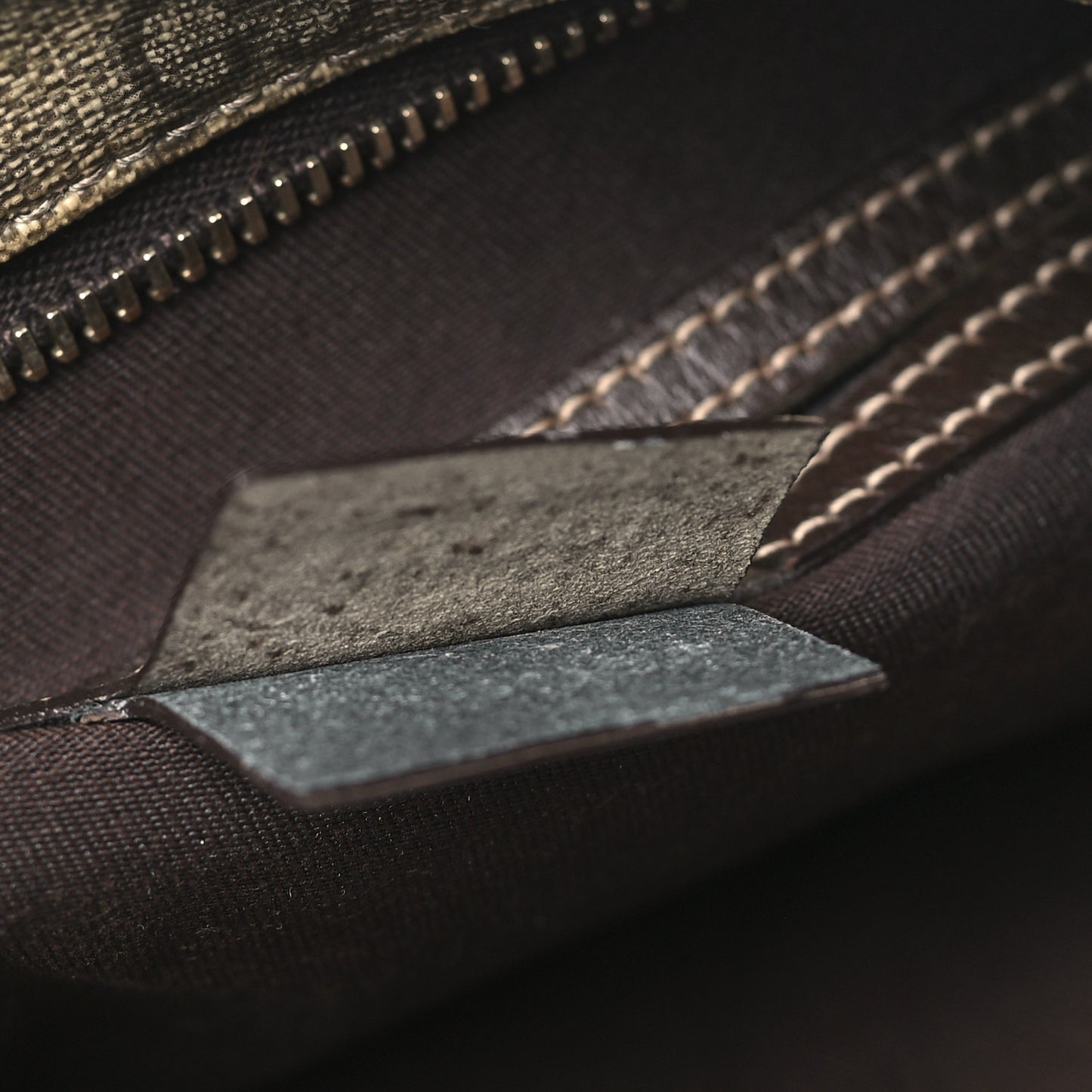 GG Supreme Monogram Selleria Calfskin Small Flat Side Zip Messenger Bag Beige Ebony Cocoa Dark Chocolate