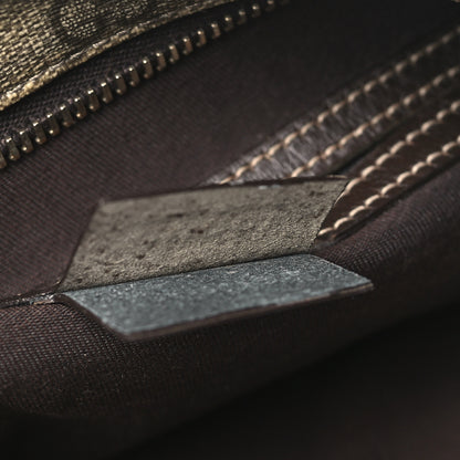 Gucci GG Supreme Monogram Selleria Calfskin Small Flat Side Zip Messenger Bag Beige Ebony Cocoa Dark Chocolate 11 of 11