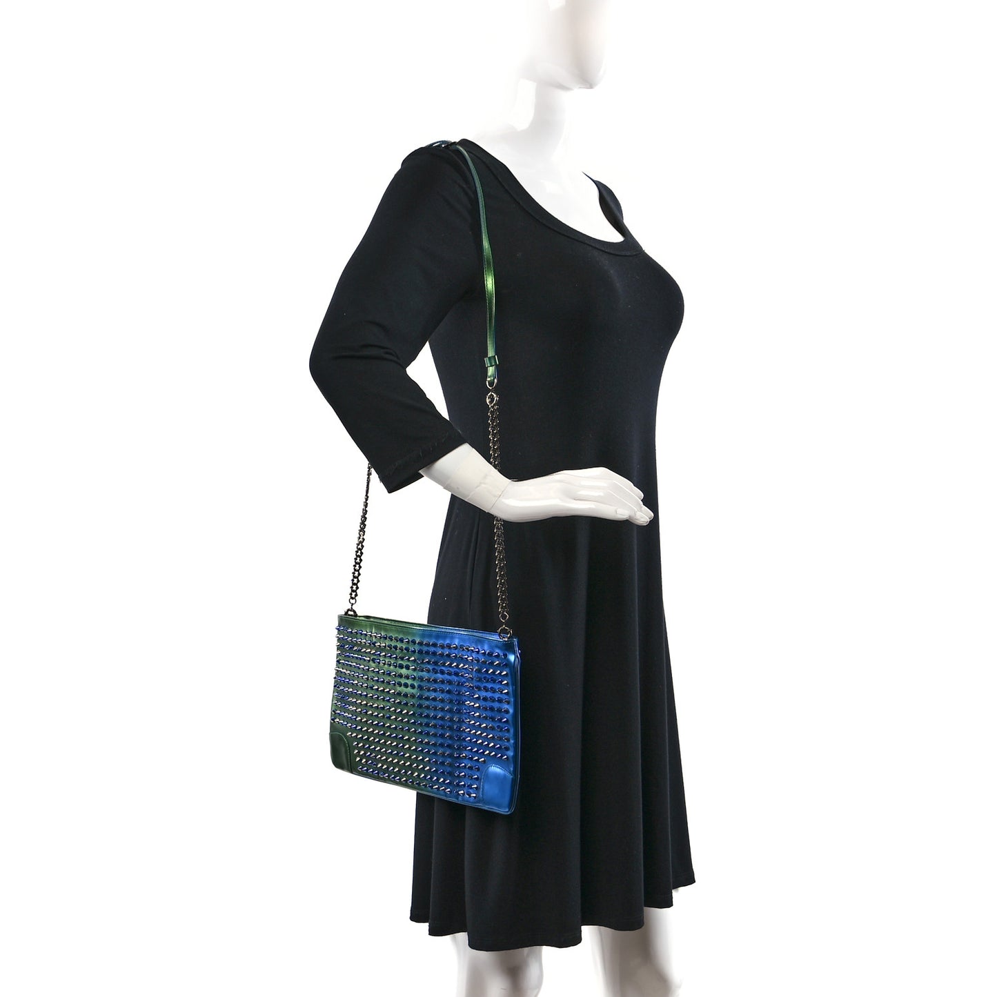Patent Scarabe Loubiposh Spikes Chain Clutch Ocean Amazon