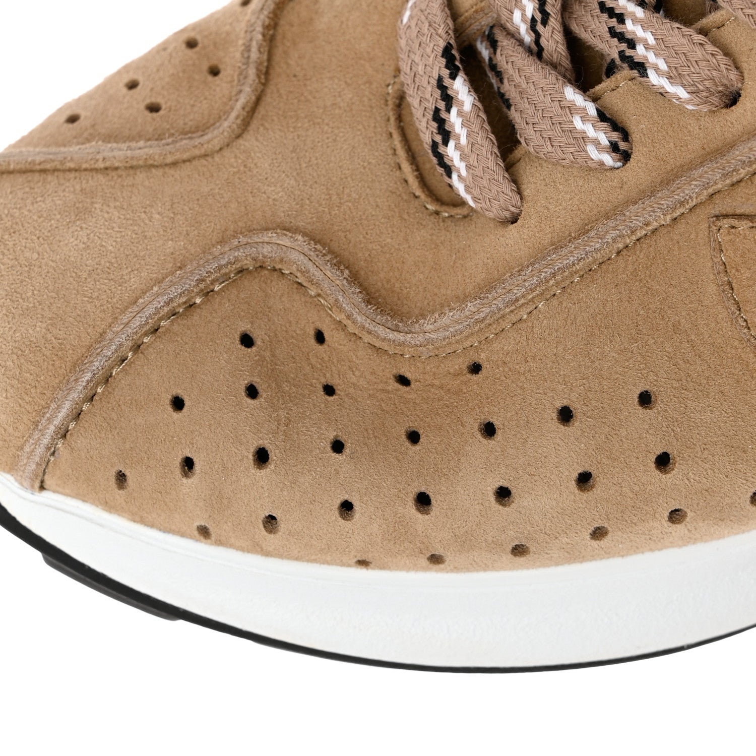 Chanel Suede Goatskin CC Sneakers 38.5 Dark Beige 10 of 10