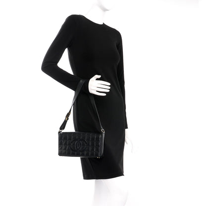 Chanel Lambskin Quilted CC Chocolate Bar Flap Black 2 of 7