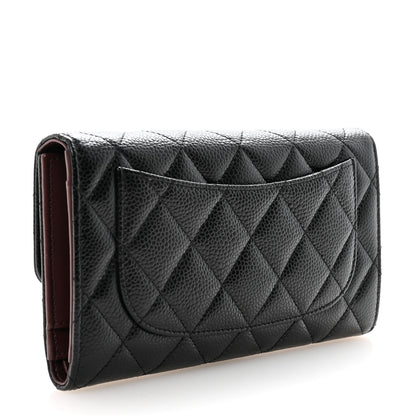 Chanel Caviar Quilted Medium Flap Wallet Black 3 of 9