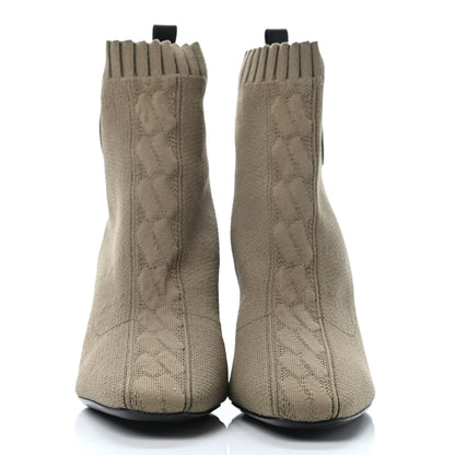 Hermes Knit Calfskin Volver 60 Ankle Boots 37.5 Vert Resine 2 of 4