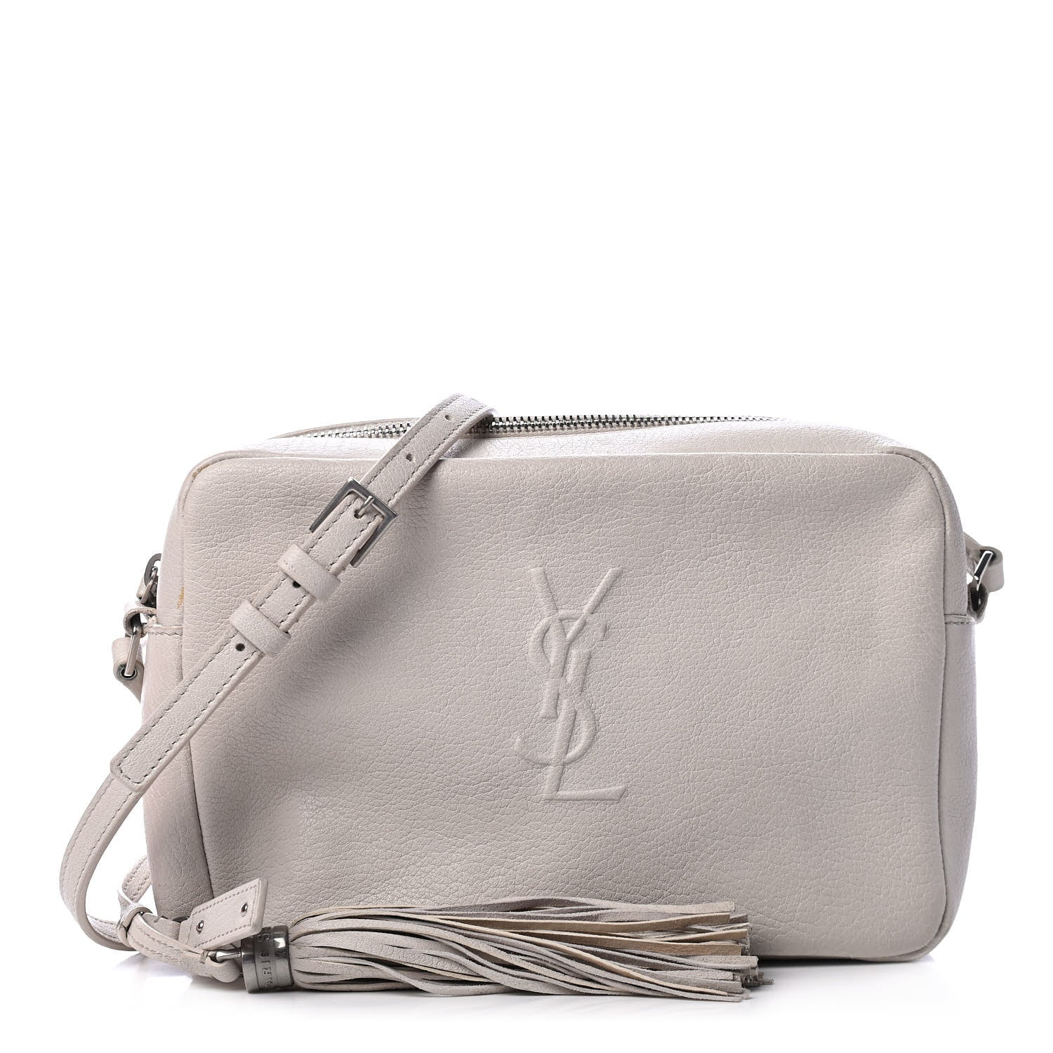 Saint Laurent Lambskin Monogram Small Lou Camera Bag White 1 of 4