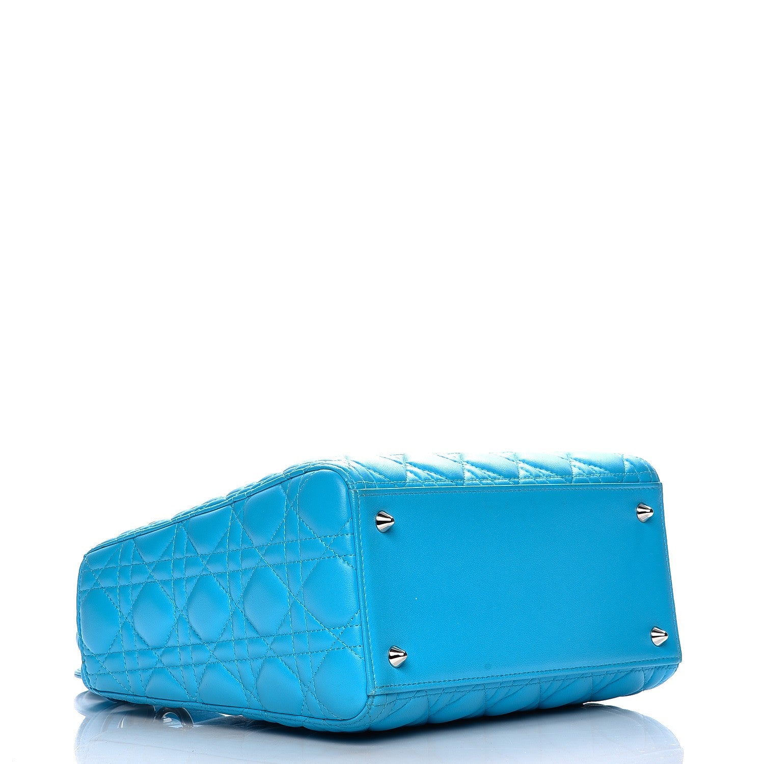 Christian Dior Lambskin Cannage Medium Lady Dior Blue 5 of 13