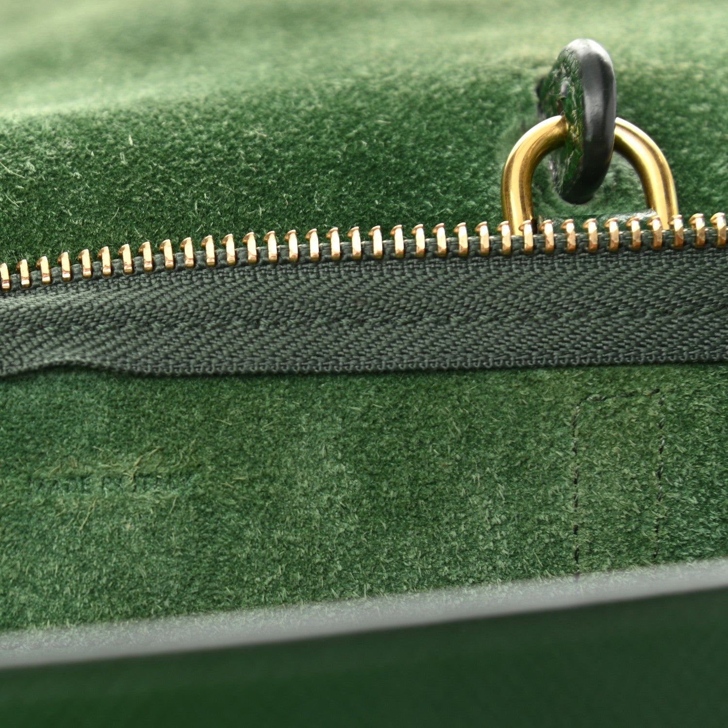 Celine Grained Calfskin Nano Belt Bag Dark Green 8 of 10
