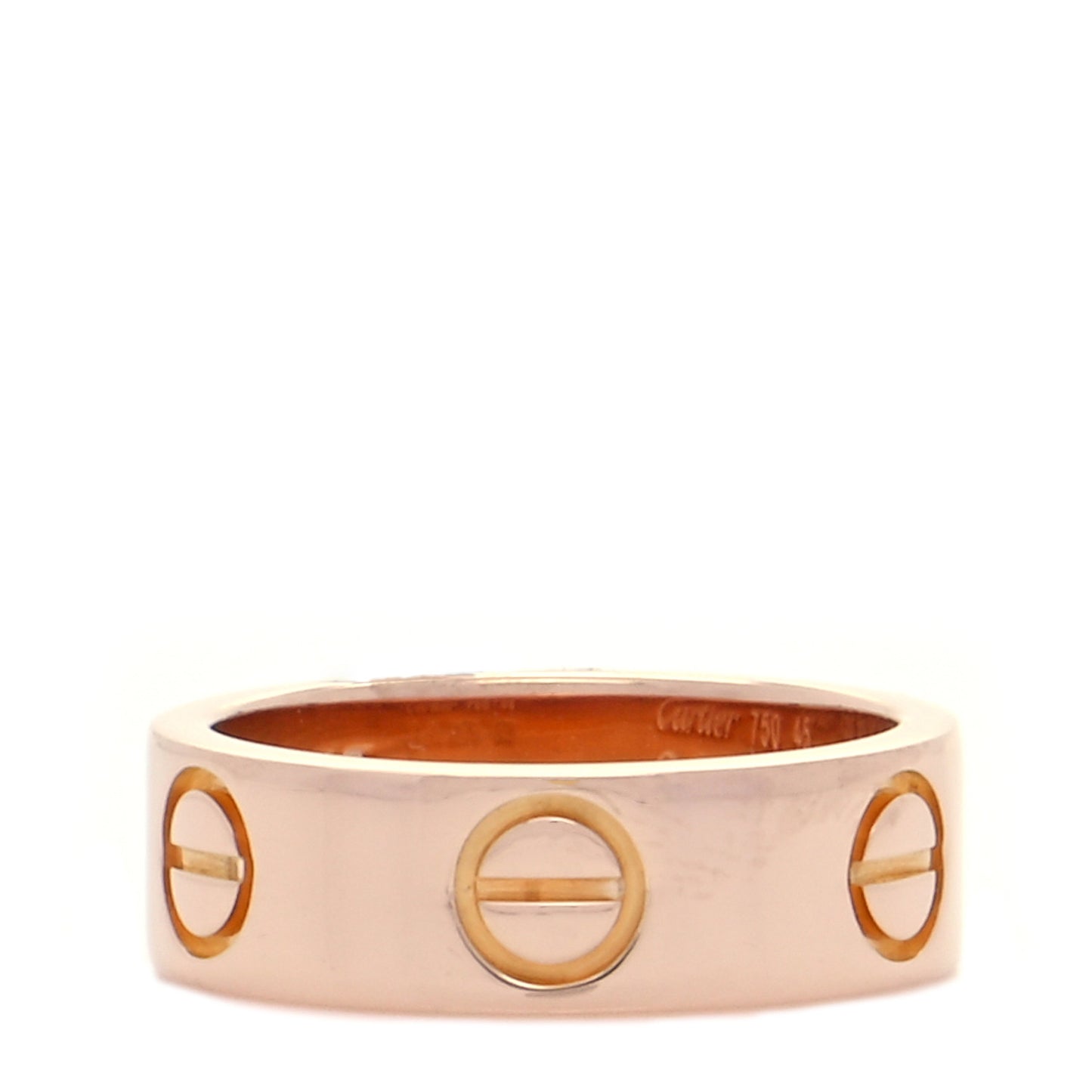 18K Pink Gold 5.5mm LOVE Ring 45 3.25