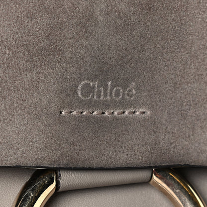 Chloe Suede Calfskin Small Faye Shoulder Bag Motty Grey 6 of 7
