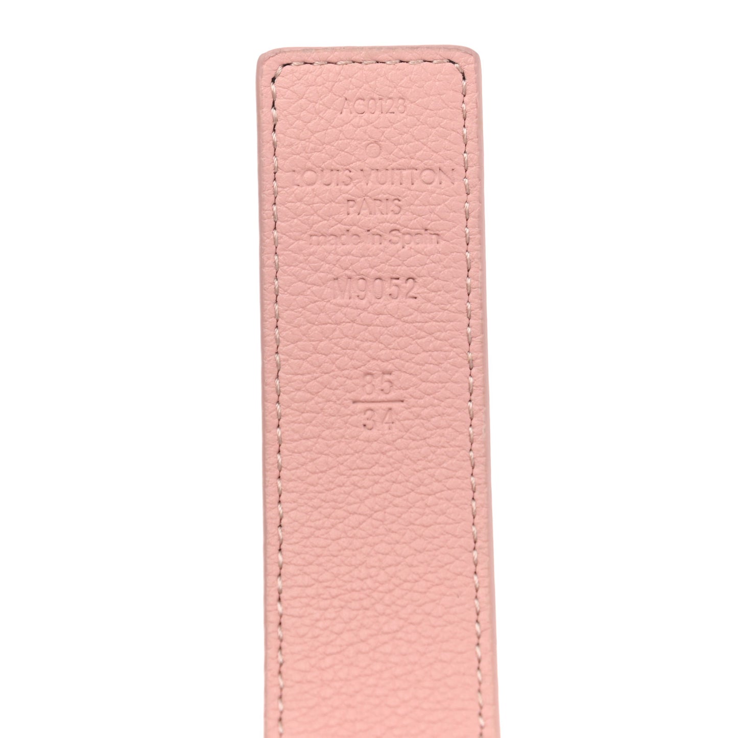Calfskin Monogram 30mm LV Initiales Reversible Belt 85 34 Rose Ballerine