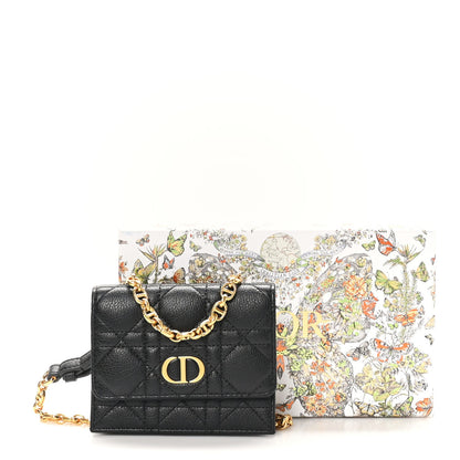 Christian Dior Calfskin Cannage Mini Caro Belt Pouch Black 10 of 10