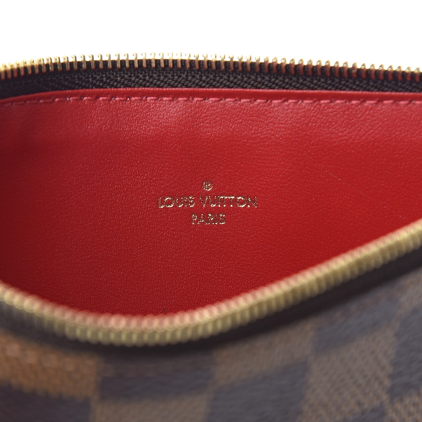 Damier Ebene Felicie Chain Wallet Zippered Insert