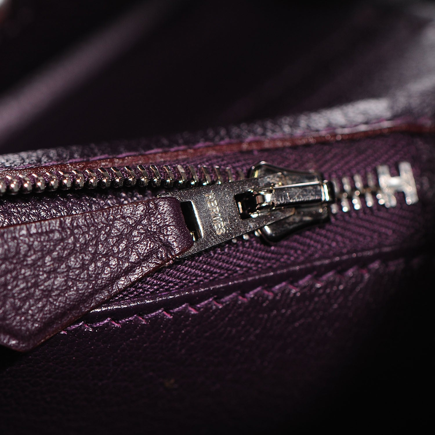Hermes Taurillon Clemence Birkin 35 Raisin 54 of 58