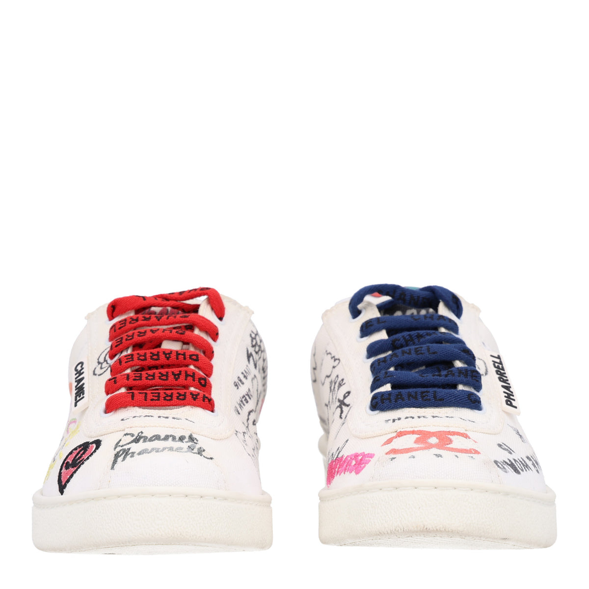 Chanel x Pharrell Williams Canvas Womens Sneakers 36 White Multicolor 3 of 10