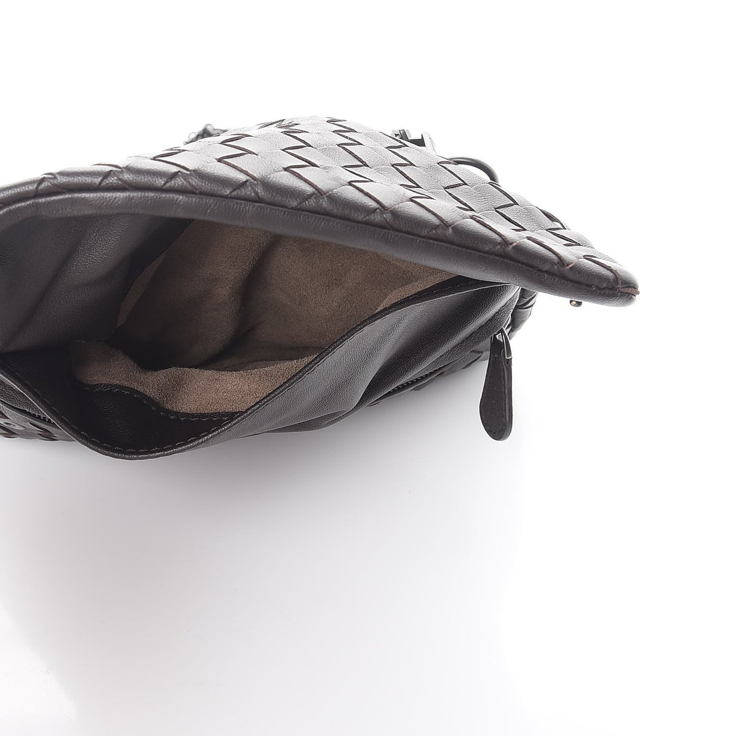 Nappa Intrecciato Mini Messenger Bag Espresso