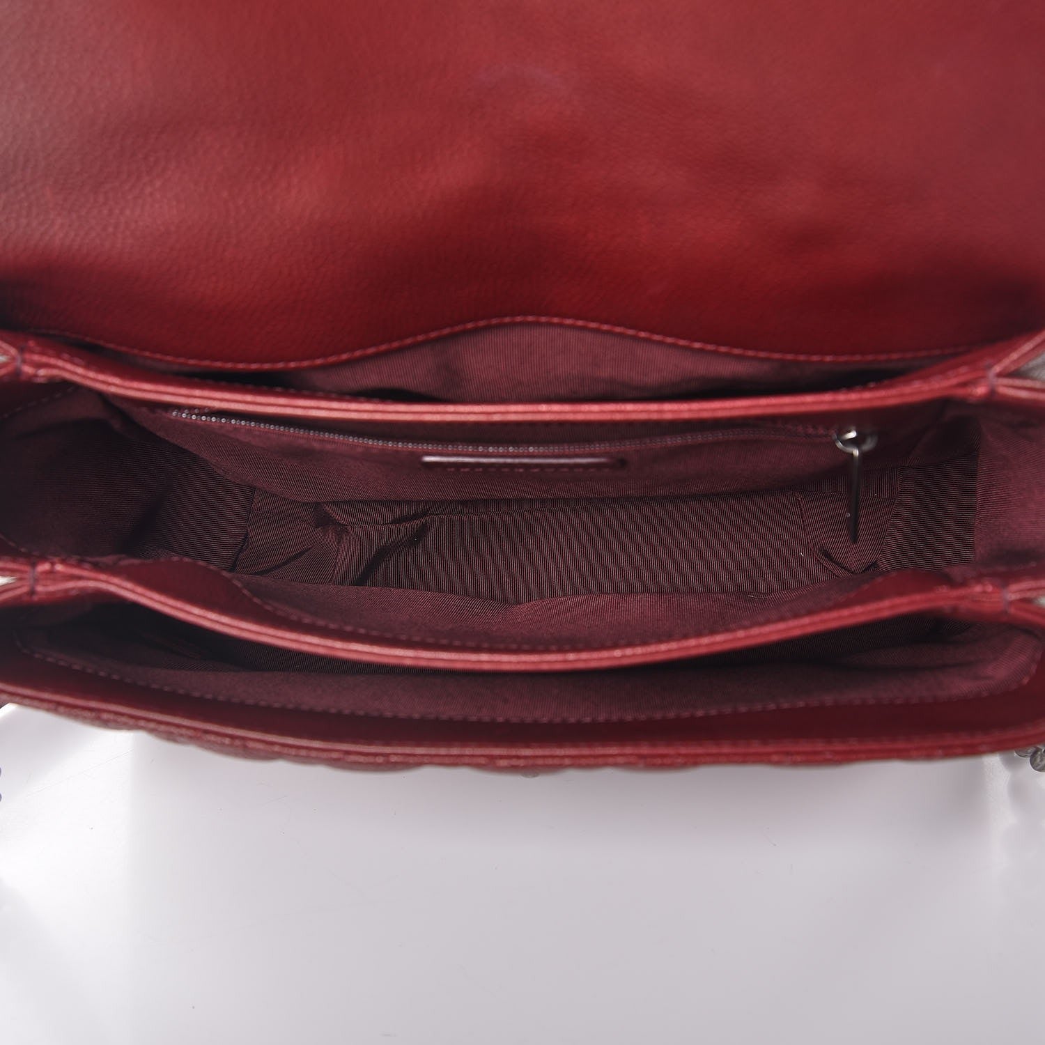 Chanel Caviar Quilted Medium Rock In Rome Single Flap Burgundy 5 of 9