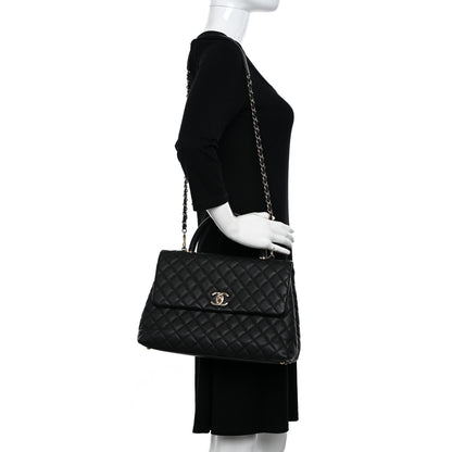 Chanel Caviar Quilted Medium Coco Handle Flap Black 2 of 13