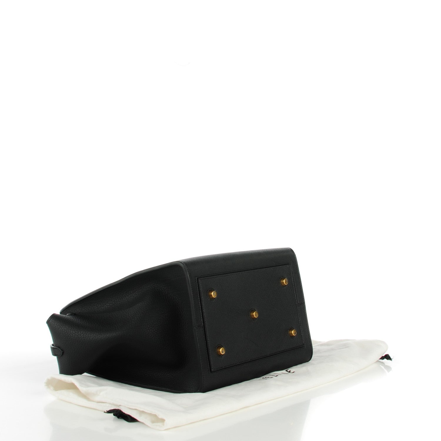 Celine Crisped Calfskin Small Tie Knot Tote Black 4 of 7