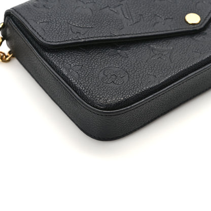 Louis Vuitton Empreinte Pochette Felicie Chain Wallet Black 11 of 13