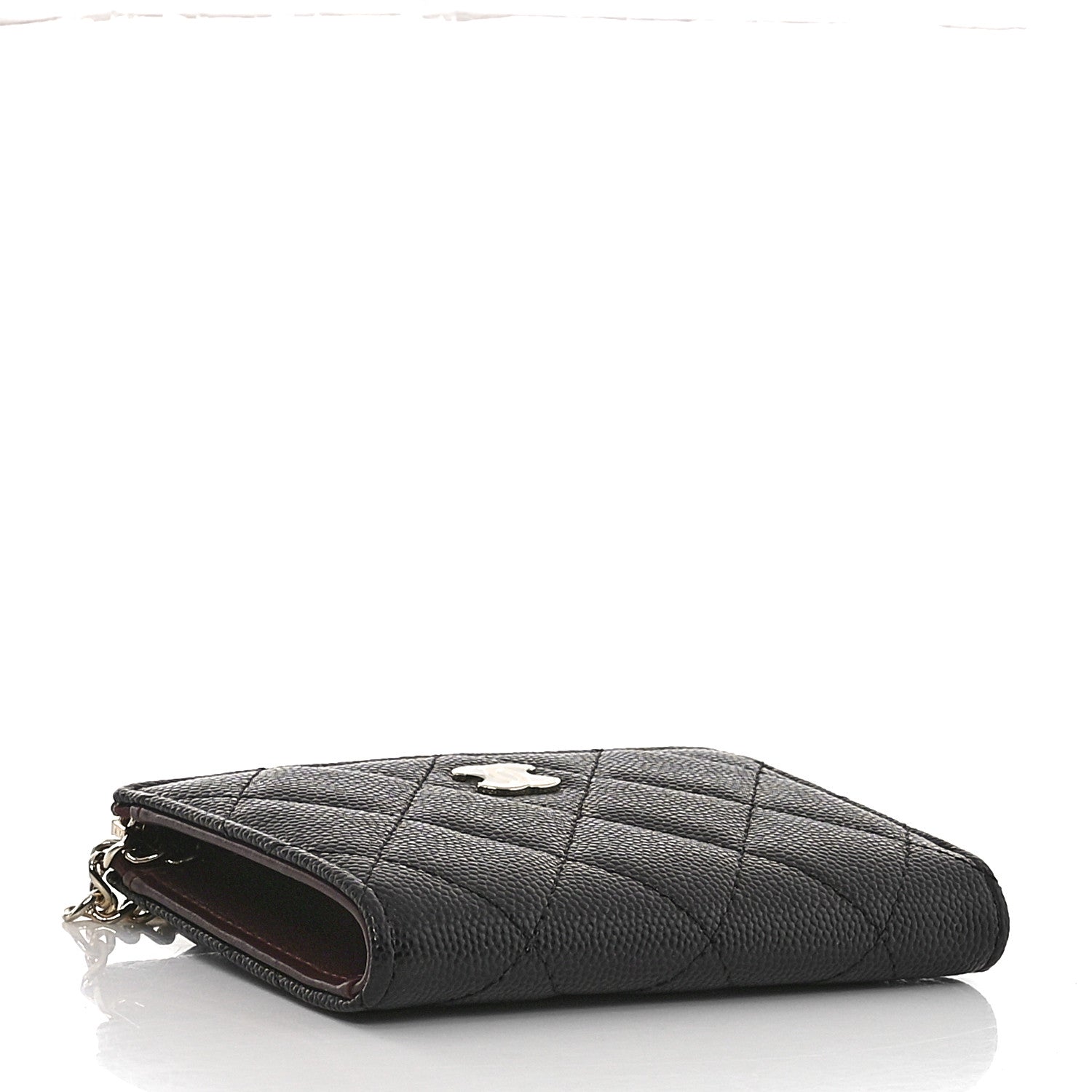 Chanel Caviar Quilted Zipped Key Holder Case Black 4 of 9