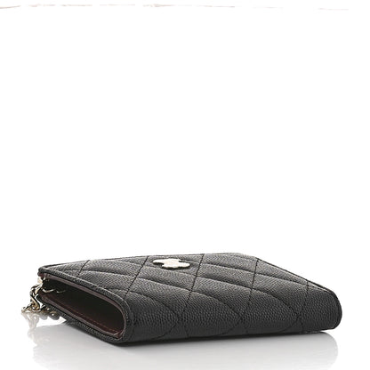 Chanel Caviar Quilted Zipped Key Holder Case Black 4 of 9