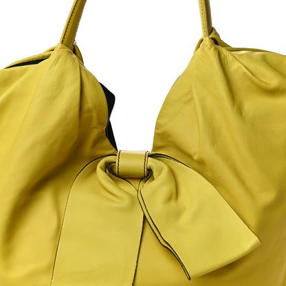 Valentino Garavani Nappa 360 Bow Shoulder Bag Yellow 10 of 16