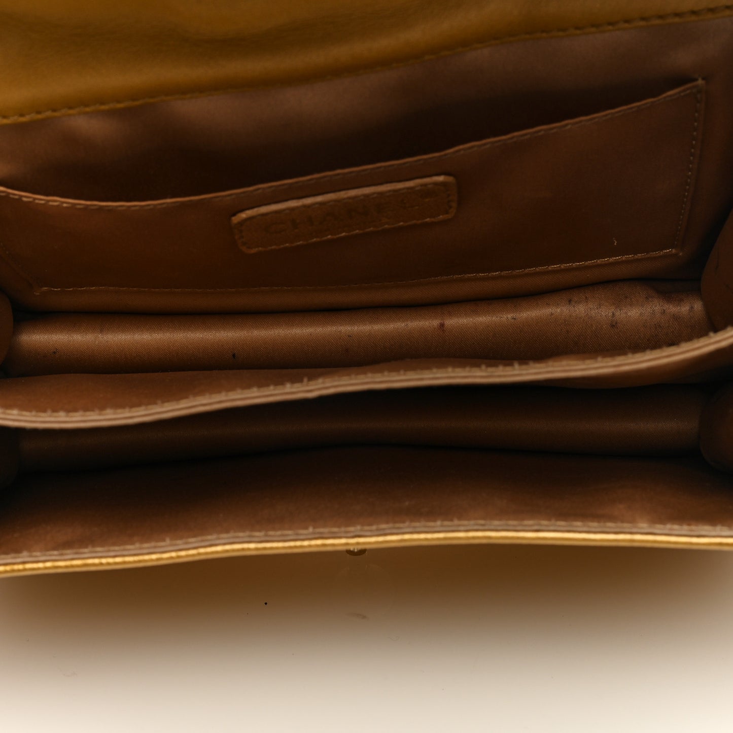 Patent Medium Madison Flap Gold