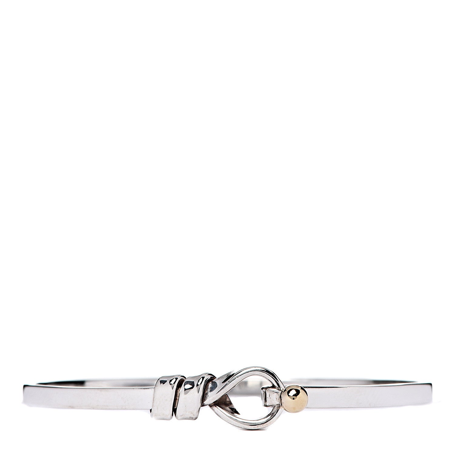 Tiffany Sterling Silver 18K Yellow Gold Buckle Bracelet 1 of 4